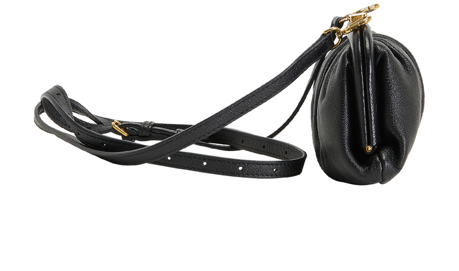 XS Cloud Clutch, &pound;260, Handbags, Black, Leather, Side view